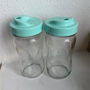 Ball Glass Jars with Teal Lids